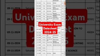 University exam datesheet 202425 ba bsc bcom 1st 3rd 5th semester exam time table 202425 [upl. by Dickerson753]