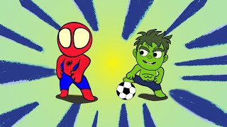 Who plays better Evolution Of BIG HULK Vs Evolution LITTLE SPIDERMAN SECRET  FUNNY [upl. by Dolphin]