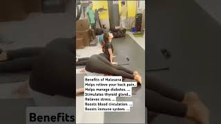 benefits of halasana halasanayoga stressrelief trendingshorts viralshort supportmychannel [upl. by Scever]