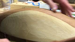 Cat Boat Half Hull by Malcolm M Crosby Part 5 Finish Carving [upl. by Adnuhser]