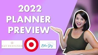 2022 Planner Preview Target Planner Shopping  Day Designer Blue Sky Wit And Delight [upl. by Aroda963]