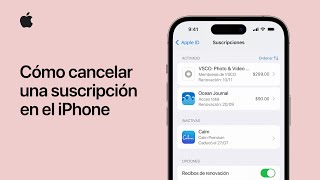 Cómo cancelar una suscripción en el iPhone  Soporte técnico de Apple [upl. by Syl]