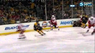 HD Goal Todd Bertuzzi Detroit Red Wings amp Boston Bruins NHL  021111 [upl. by Wilhide]