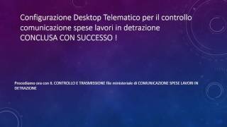 Configurazione desktop telematico per controllo e invio AMC  DOMUS Programma gestione condomini [upl. by Casia]