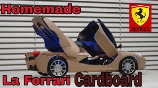 How to make Ferrari RccardboardAutomatic scissor doortrunk [upl. by Mikey]