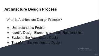 Software Architecture amp Design Process [upl. by Lloyd]