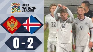 Montenegro vs Iceland 02 Extended Highlights  UEFA Nations League 2024 [upl. by Kalila]