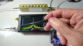 HackRF Portapack SDR TCXO clock signal viewed on a spectrum analyzer [upl. by Gilletta]