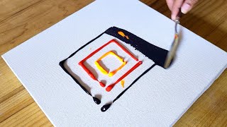 Easy Acrylic Painting Technique  Step By Step  Abstract Painting Using Rubber Roller [upl. by Roche]