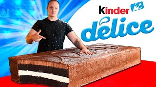 Kinder Delice Gigante  Cómo hacer el Kinder Delice de bricolaje más grande del mundo por VANZAI [upl. by Thun]