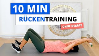 10 min Rückentraining für zu Hause für Anfänger  Rückenübungen ohne Geräte [upl. by Dalli]