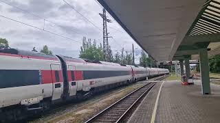 Einfahrt des EuroCity 193 am 15062024 in Bregenz [upl. by Neelyam84]