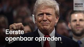 Trump laat zich zien op partijcongres [upl. by Ermengarde417]