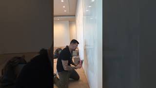 Venetian plaster clean White application [upl. by Packton]