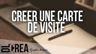 Créer sa carte de visite avec PHOTOSHOP TUTO FR [upl. by Aynav]