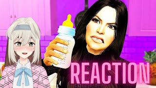 Kardashians At A Babysitting Job SIMGM The Kardasims Reaction [upl. by Hagi]