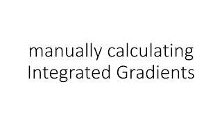 manually calculating Integrated Gradients by Captum in PyTorch [upl. by Lertnahs622]