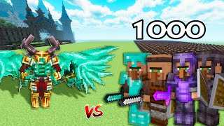 Maledictus Vs 1000 Guard Villager Minecraft [upl. by Eibmab]