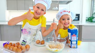 Vlad and Niki cooking for Mom and other funny stories for kids [upl. by Anirtap349]