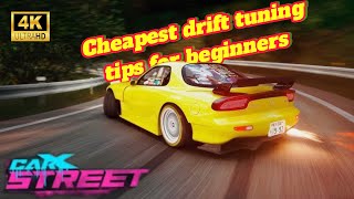 Cheapest drift tuning for beginners carx street  Mazda RX7  best drift car with insane gameplay [upl. by Mert]