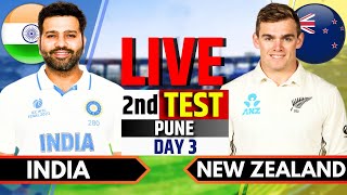 India vs New Zealand 2nd Test Day 3  IND vs NZ Live Match Today  Live Cricket Match Today [upl. by Embry]