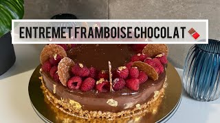 Entremet framboise chocolat 🍫 [upl. by Alarick296]