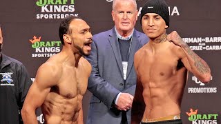 KEITH THURMAN SCREAMS AT MARIO BARRIOS AT WEIGH IN HYPED AF FOR RETURN  FULL WEIGH IN VIDEO [upl. by Nnairda]