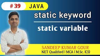 Static keyword  Static variable in java [upl. by Heidt380]