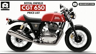 Royal Enfield Continental GT 650 Price List 2021 [upl. by Aihtennek]