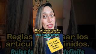 332 Rules to use indefinite articles in Spanish [upl. by Adnilre]