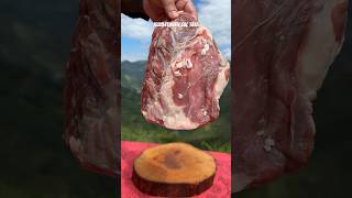 Diced lamb fried on iron plate amazing adventure [upl. by Lalib]