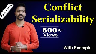 Lec84 Conflict Serializability  Precedence Graph  Transaction  DBMS [upl. by Norved]