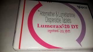 LUMERAX  20 DT TAB Rx ARTEMETHER amp LUMEFANTRINE use plasmodium falciperum amp side effect [upl. by Prissie462]