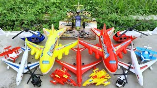 Unboxing Mainan Pesawat Terbang Kapal Terbang Helikopter Militer Udara Pesawat Tempur Toy Plane [upl. by Linson]