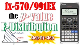 F Distribution  The pvalue fx570991EX [upl. by Larina]