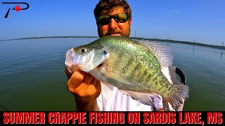 Summer Crappie Fishing Sardis Lake MISSISSIPPI [upl. by Ardnasxela]