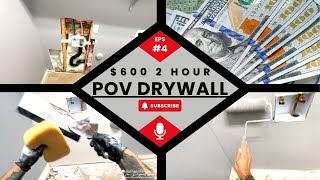 POV DRYWALL 600 2 HOURS drywallrepair [upl. by Sadler590]