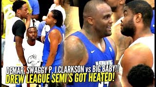 Big Baby vs Nick Young amp DeMar GETS SUPER HEATED Drew League INTENSE SEMIFINALS [upl. by Adnert]