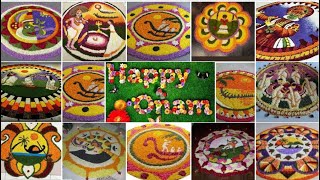 Best 30 Onam themed pookalam designs  best Onam themed pookalam designs  athapookalam designs [upl. by Lahcim606]