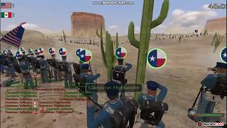 Infantería Mexicana VS Infantería Estadounidense Mount and Blade [upl. by Akemej927]