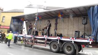 WIGTON CARNIVAL 2012 LIVE BAND ON TRAILER AT MONUMENT [upl. by Sualohcin]