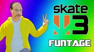 Skate 3 Funny Moments 2  Glitchy Stairs Cocoon Trick Fails Becoming Pro Skaters Funtage [upl. by Michael]