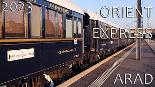 Legendary train Orient Express arriving in Arad Central Station 27082023 [upl. by Andromache]