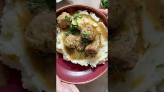 Easy amp Comforting Turkey Meatballs with Creamy Gravy holidaymeals [upl. by Handbook]