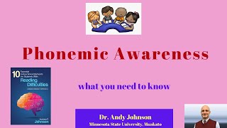 Phonemic Awareness What you need to know [upl. by Tulley]