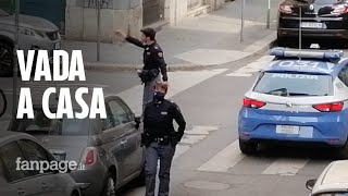 Milano donna esce per comprare birra la polizia la ferma e i residenti applaudono [upl. by Odlamur]