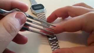 How to Adjust Casio Watch Band A168W1 [upl. by Schlessinger]