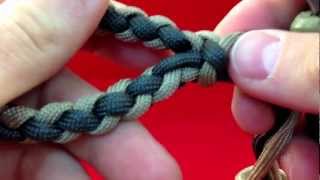 Paracordist How to Make a Four Strand Round Braid Loop  w 4 strands out [upl. by Cynthla]