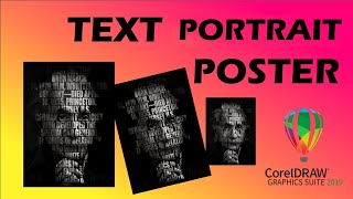 Face Typography  Text Portrait Tutorial  Text Portrait Effect  Coreldraw Tutorial [upl. by Attirehs]