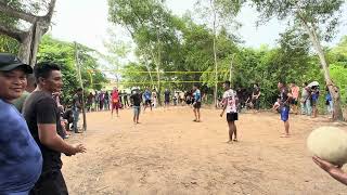 VOLLEYBALL TANJUNG ARU SINGLE KILL SINGLE BLOCK BATMAN VS PULA [upl. by Enelrihs]